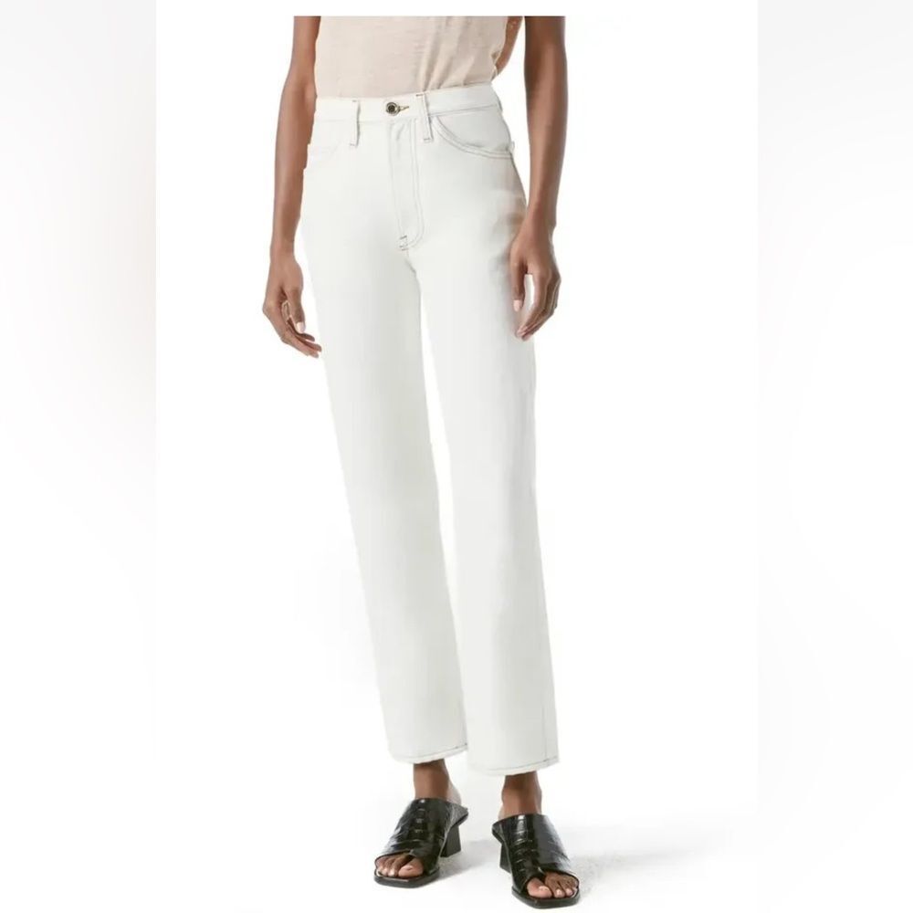 Frame Denim Le Italien Straight Leg Jeans in Blanc White 28 NWOT